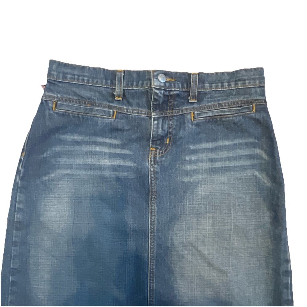 Polo Jeans Co. Ralph Lauren Denim Skirt‎ Women's Size 6 Blue Knee Length Vtg 90s - Picture 4 of 4